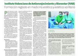 IVAB en el periódico La Razón. Formación reglada para medicina estética y estética sanitaria