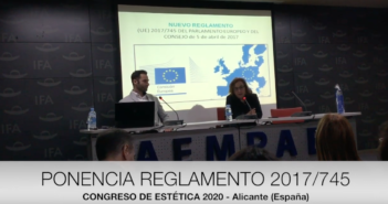 PONENCIA DEL REGLAMENTO EUROPEO 2017/745 EN EL CONGRESO DE ESTÉTICA JESAL 2020 Alicante (España)